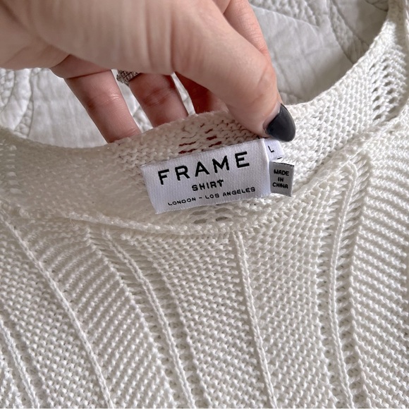 FRAME - Crochet Boxy Top - White - Picture 6 of 11